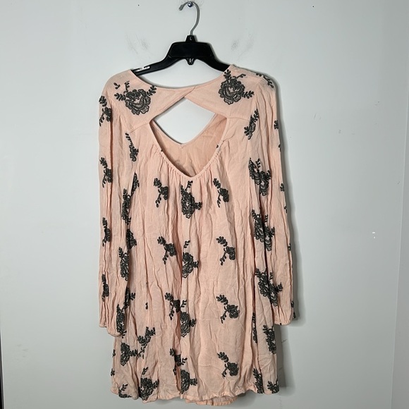 Free People Emma Pink Floral Embroidered Mini Dress - Picture 7 of 11